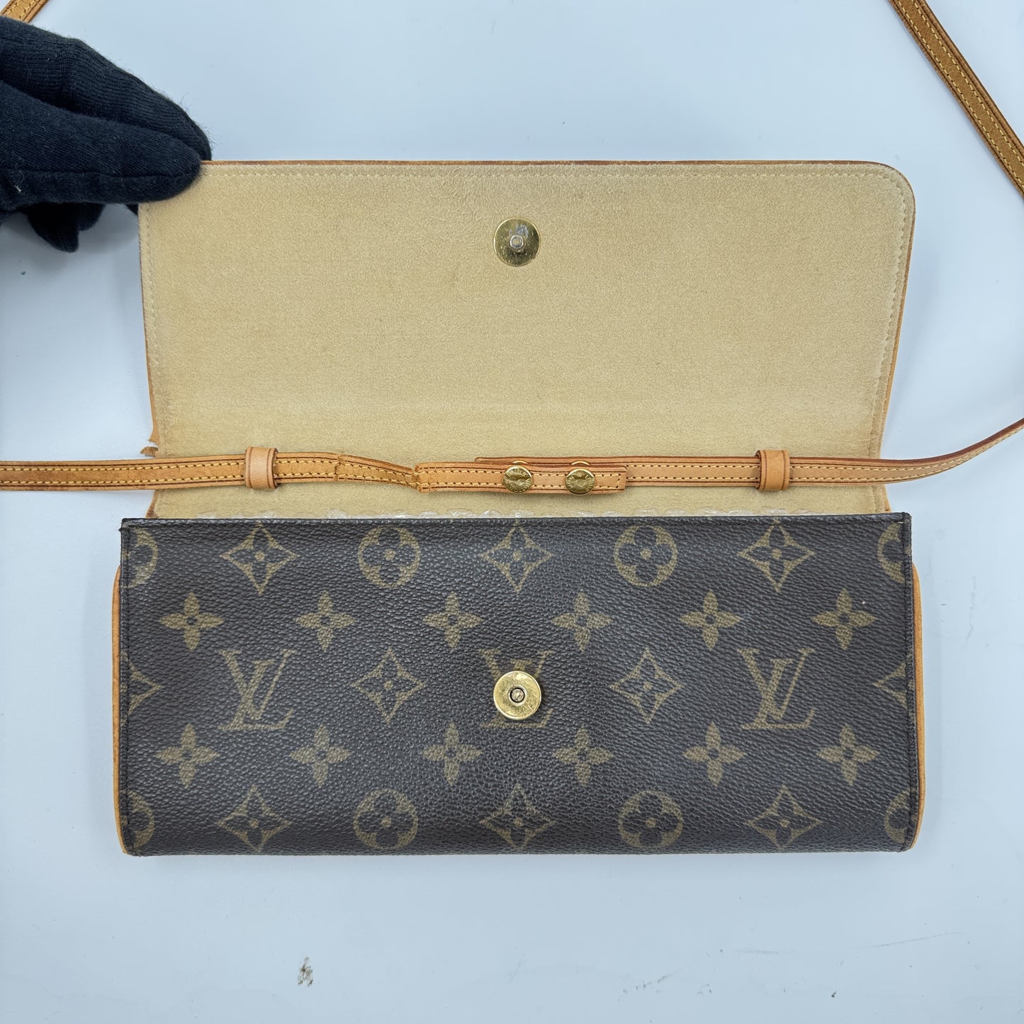 LOUIS VUITTON モノグラム ポシェットツインGM ショルダーバッグ M51852