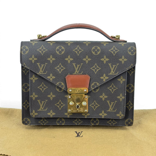 LOUIS VUITTON モンソー モノグラム ブラウン 2WAY ハンドバッグ M51187
