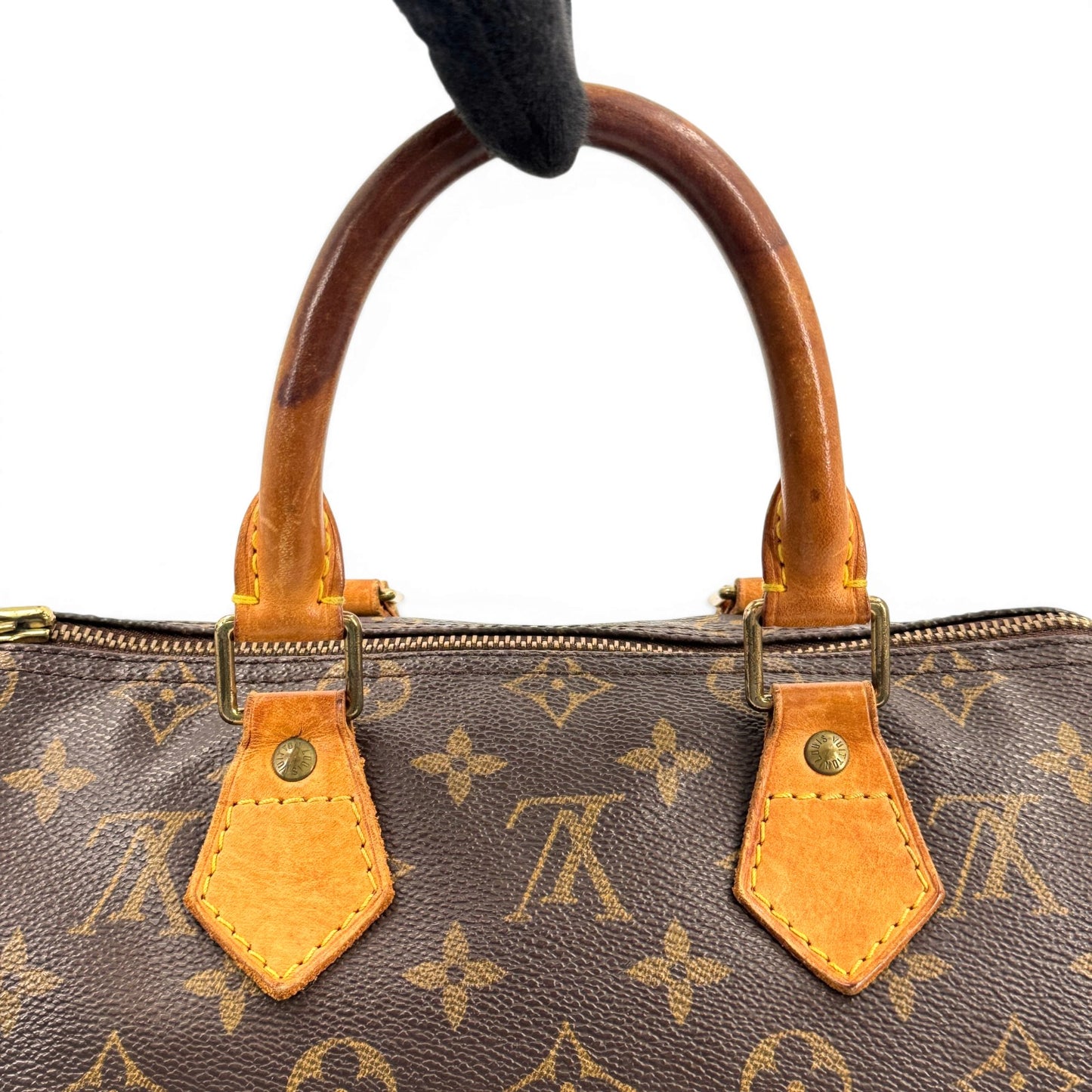 LOUIS VUITTON スピーディ25 モノグラムキャンバス ブラウン ハンドバッグ M41528