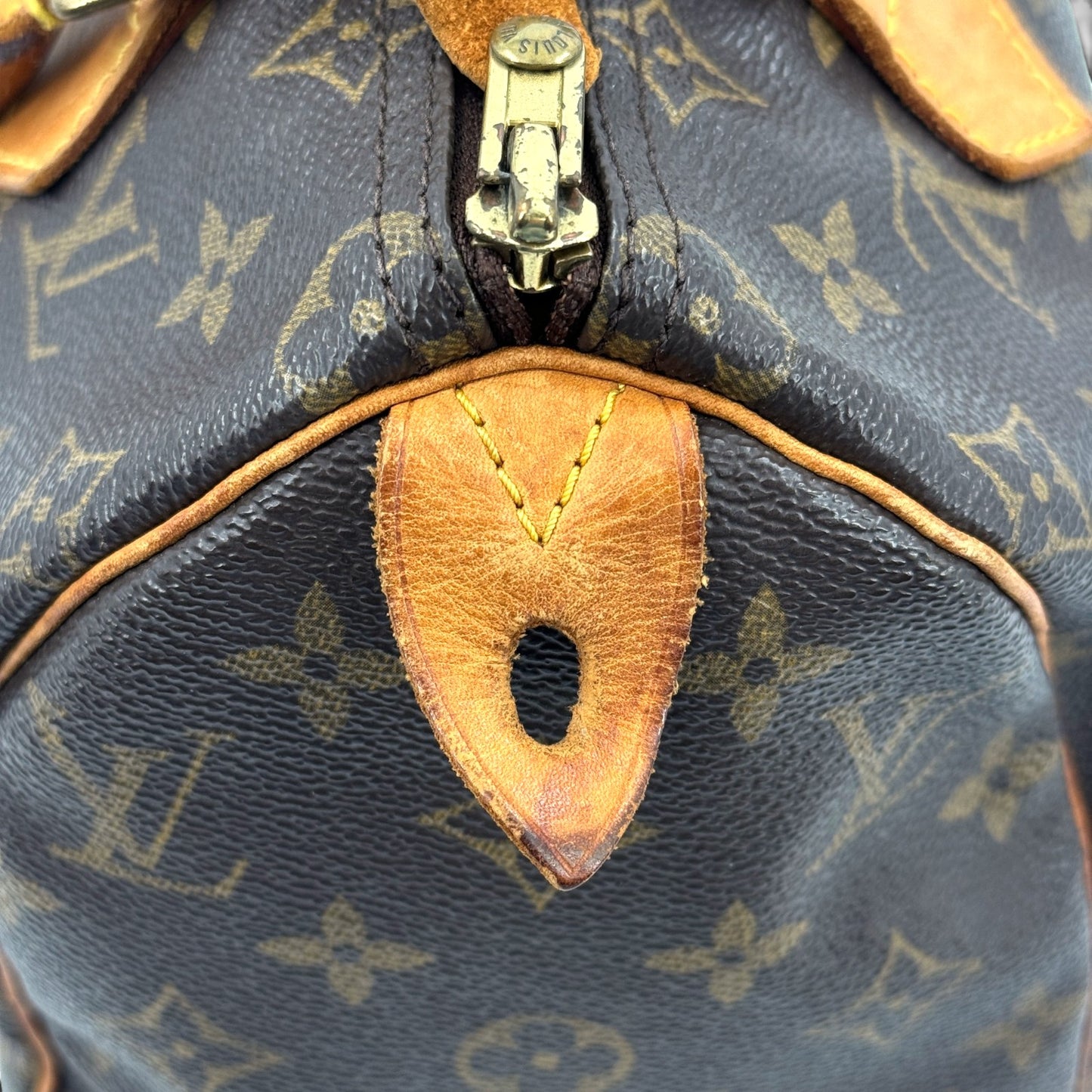 LOUIS VUITTON スピーディ25 モノグラムキャンバス ブラウン ハンドバッグ M41528