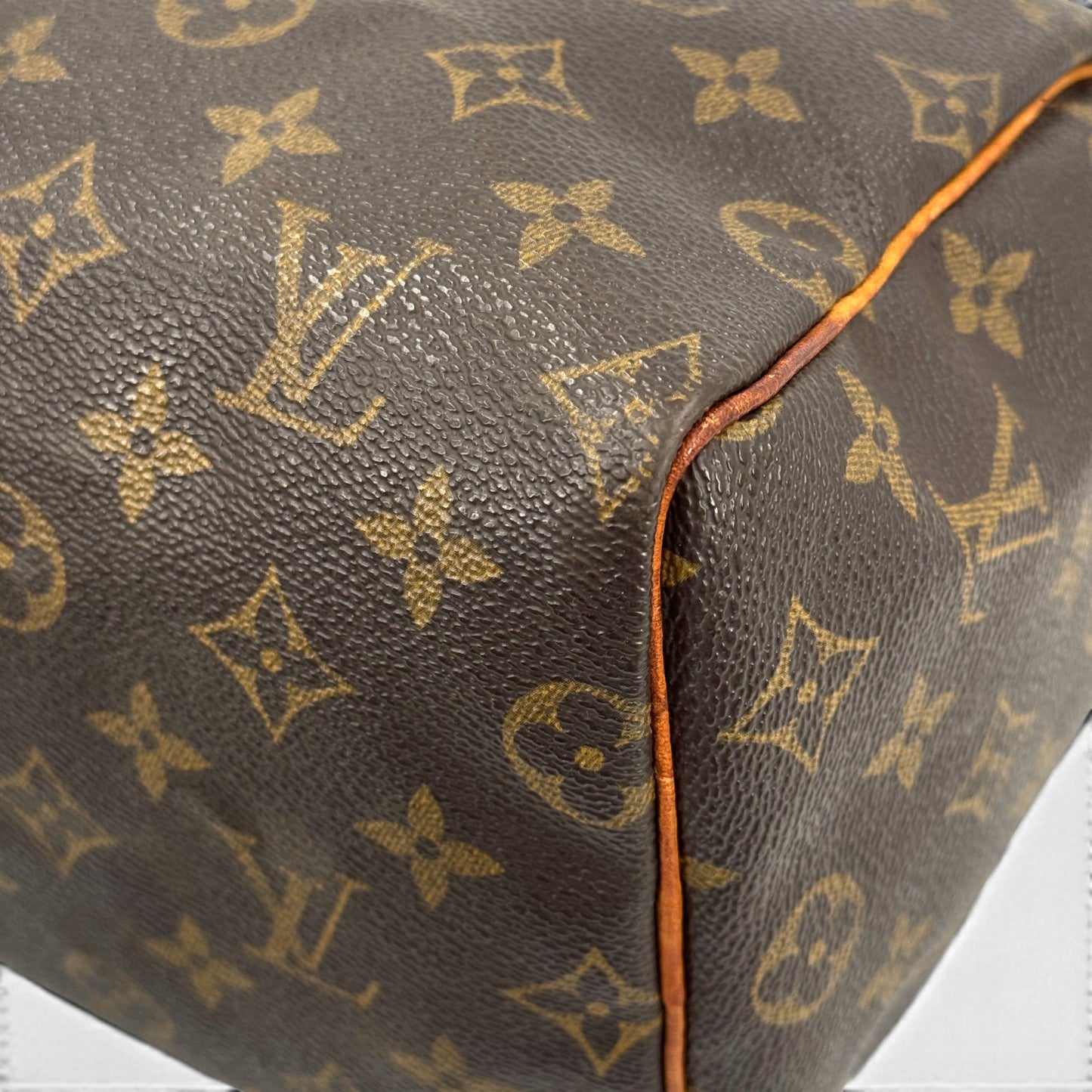 LOUIS VUITTON スピーディ25 モノグラムキャンバス ブラウン ハンドバッグ M41528