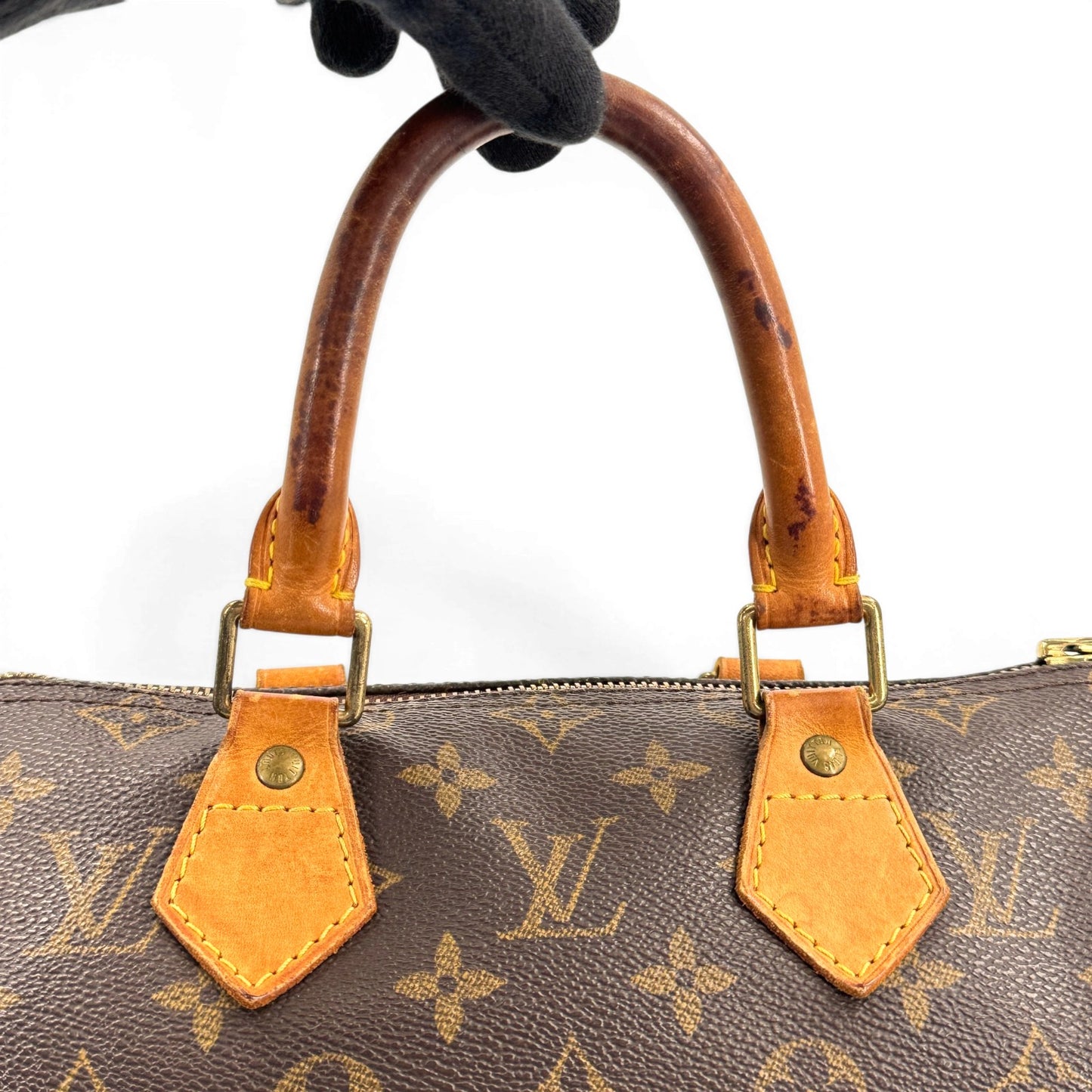 LOUIS VUITTON スピーディ25 モノグラムキャンバス ブラウン ハンドバッグ M41528