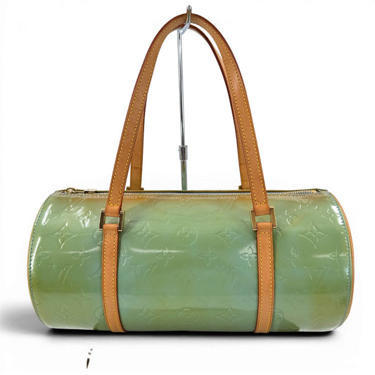 LOUIS VUITTON ベッドフォード モノグラム・ヴェルニ パテントレザー グリーン ハンドバッグ M91007