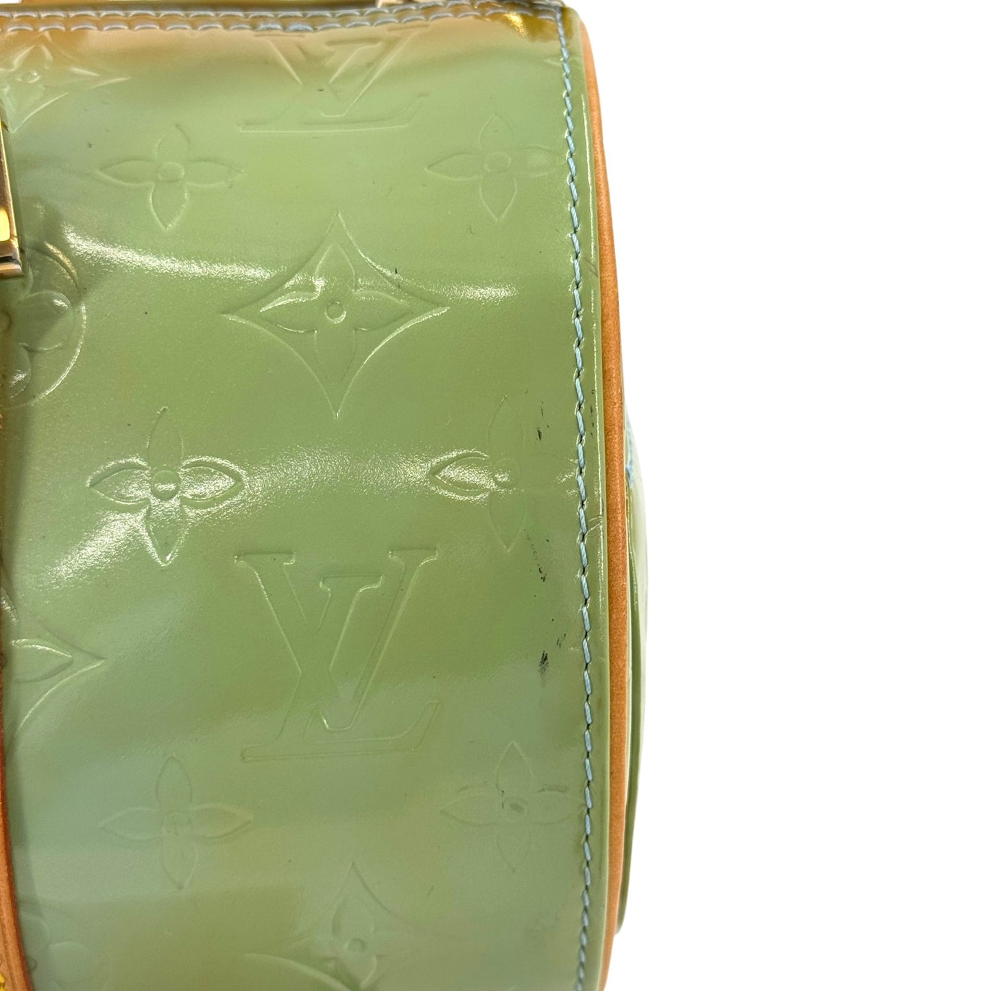 LOUIS VUITTON ベッドフォード モノグラム・ヴェルニ パテントレザー グリーン ハンドバッグ M91007
