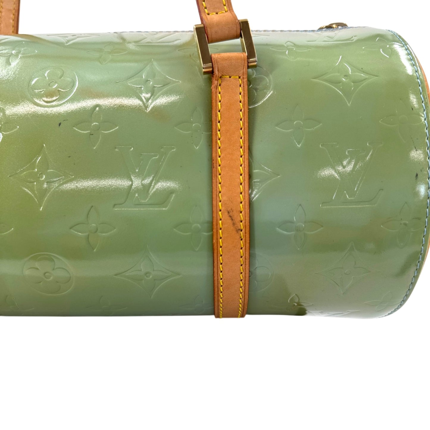 LOUIS VUITTON ベッドフォード モノグラム・ヴェルニ パテントレザー グリーン ハンドバッグ M91007