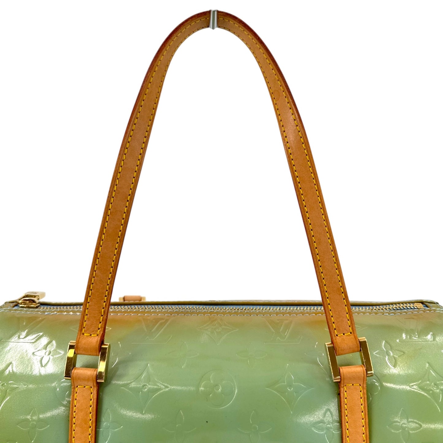 LOUIS VUITTON ベッドフォード モノグラム・ヴェルニ パテントレザー グリーン ハンドバッグ M91007