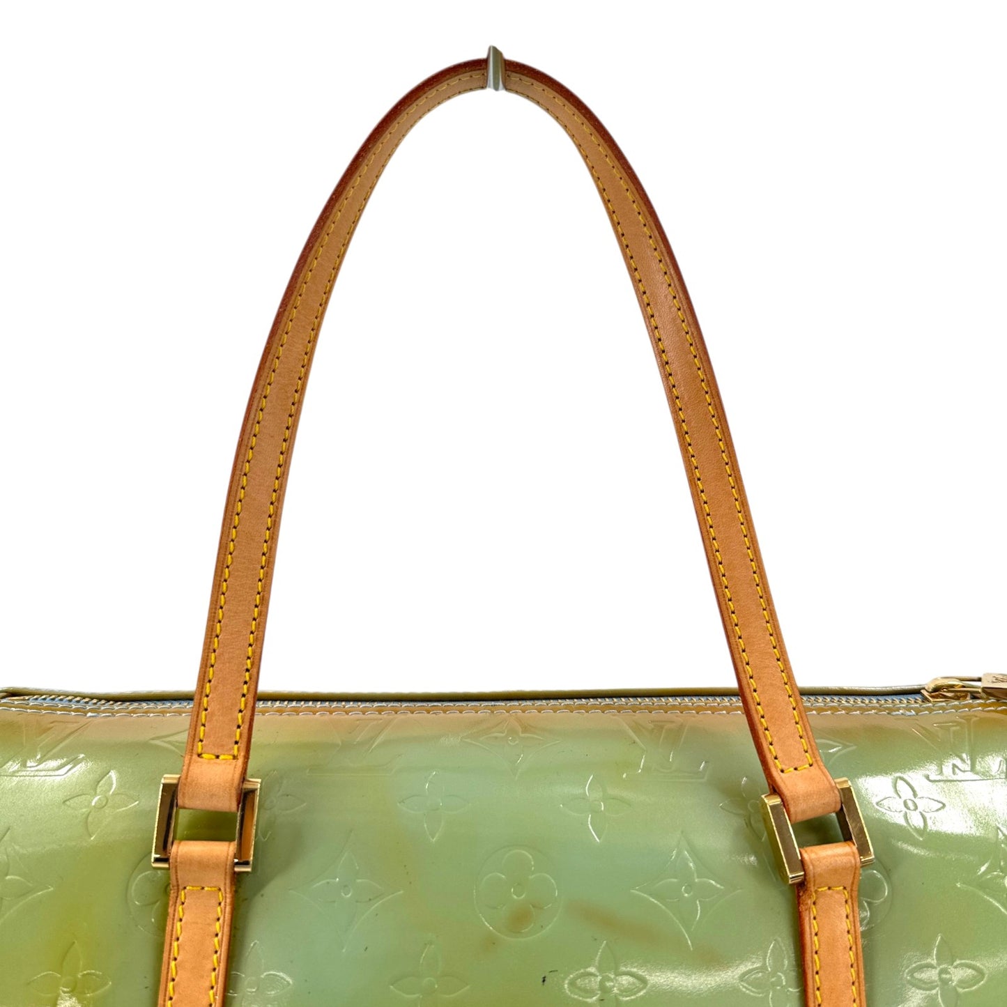 LOUIS VUITTON ベッドフォード モノグラム・ヴェルニ パテントレザー グリーン ハンドバッグ M91007