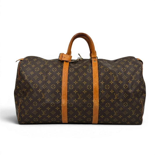 LOUIS VUITTON キーポル55 モノグラムキャンバス ブラウン 旧型 ボストンバッグ M41424