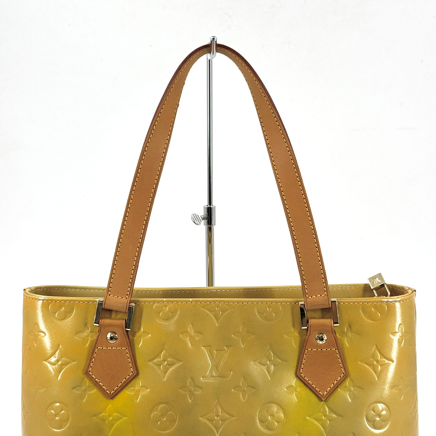 LOUIS VUITTON ヒューストン ヴェルニ イエロー ショルダーバッグ M91004