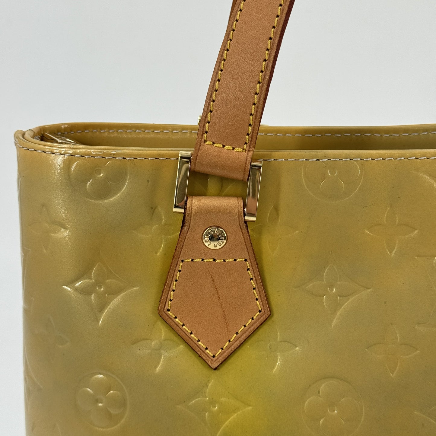 LOUIS VUITTON ヒューストン ヴェルニ イエロー ショルダーバッグ M91004
