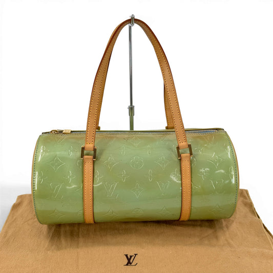 LOUIS VUITTON ベッドフォード モノグラム・ヴェルニ パテントレザー グリーン ハンドバッグ M91007