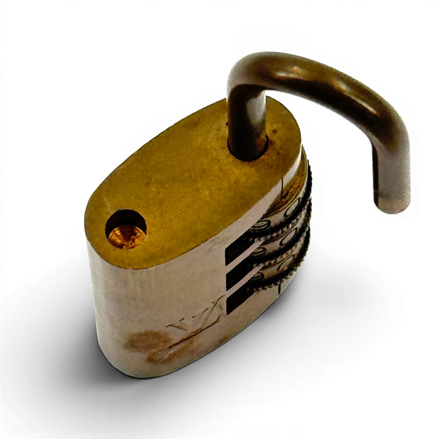 LOUIS VUITTON ダイヤル式南京錠 3桁 ゴールド真鍮 旧型