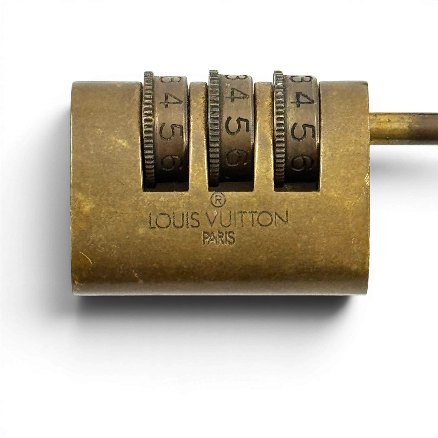 LOUIS VUITTON ダイヤル式南京錠 3桁 ゴールド真鍮 旧型