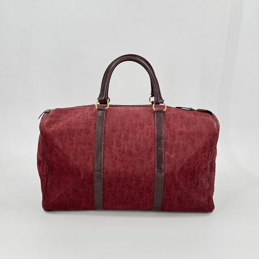 DIOR レッドトロッター スエード＆レザー ヴィンテージ ボストンバッグ