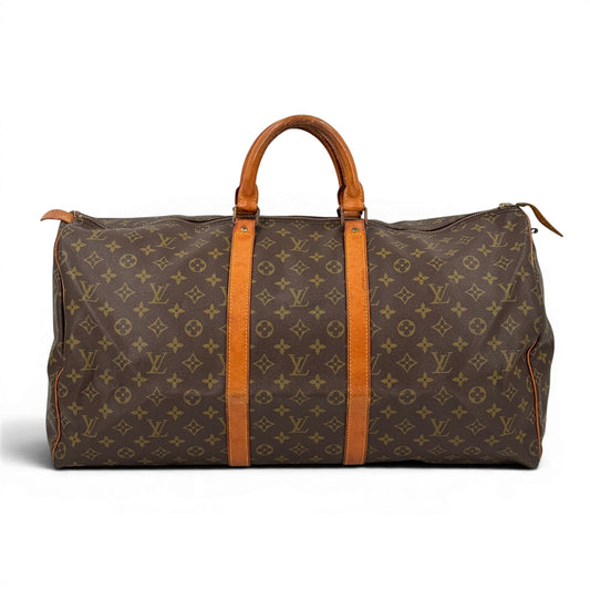 LOUIS VUITTON キーポル55 モノグラムキャンバス ブラウン 旧型 ボストンバッグ M41424