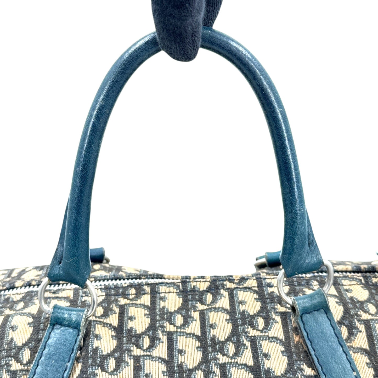 DIOR トロッター キャンバス グリーンベージュ ボストンバッグ