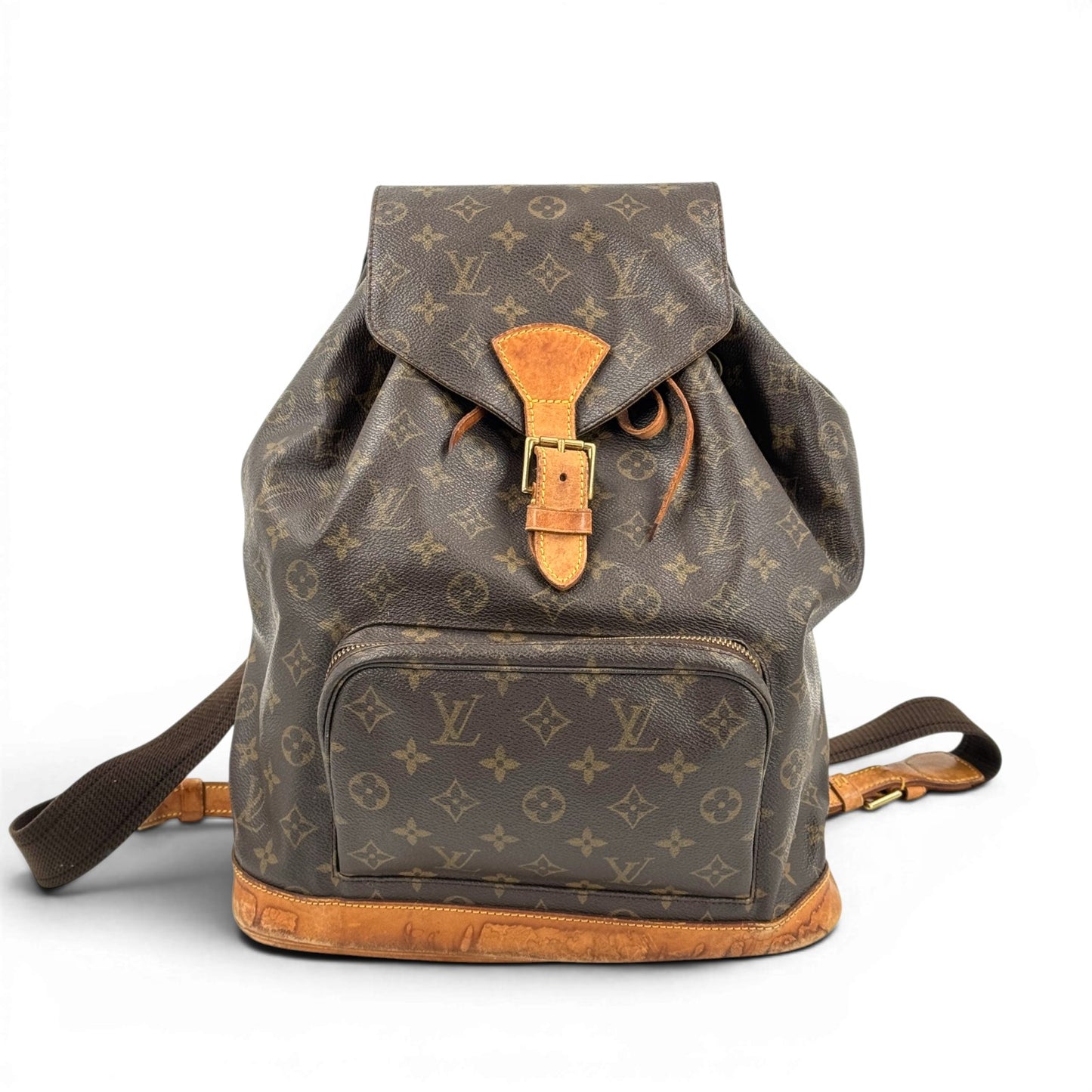 LOUIS VUITTON モンスリGM モノグラムキャンバス ブラウン リュックサック M51135