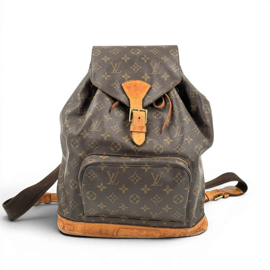 LOUIS VUITTON モンスリGM モノグラムキャンバス ブラウン リュックサック M51135