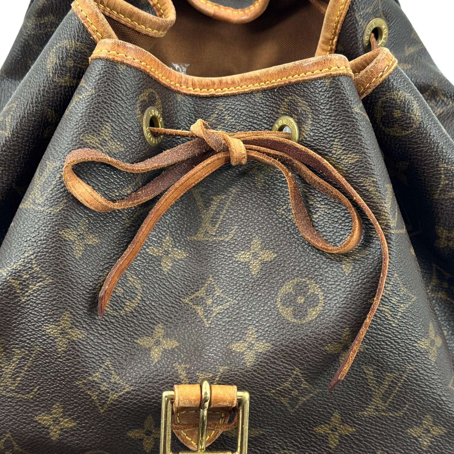 LOUIS VUITTON モンスリGM モノグラムキャンバス ブラウン リュックサック M51135