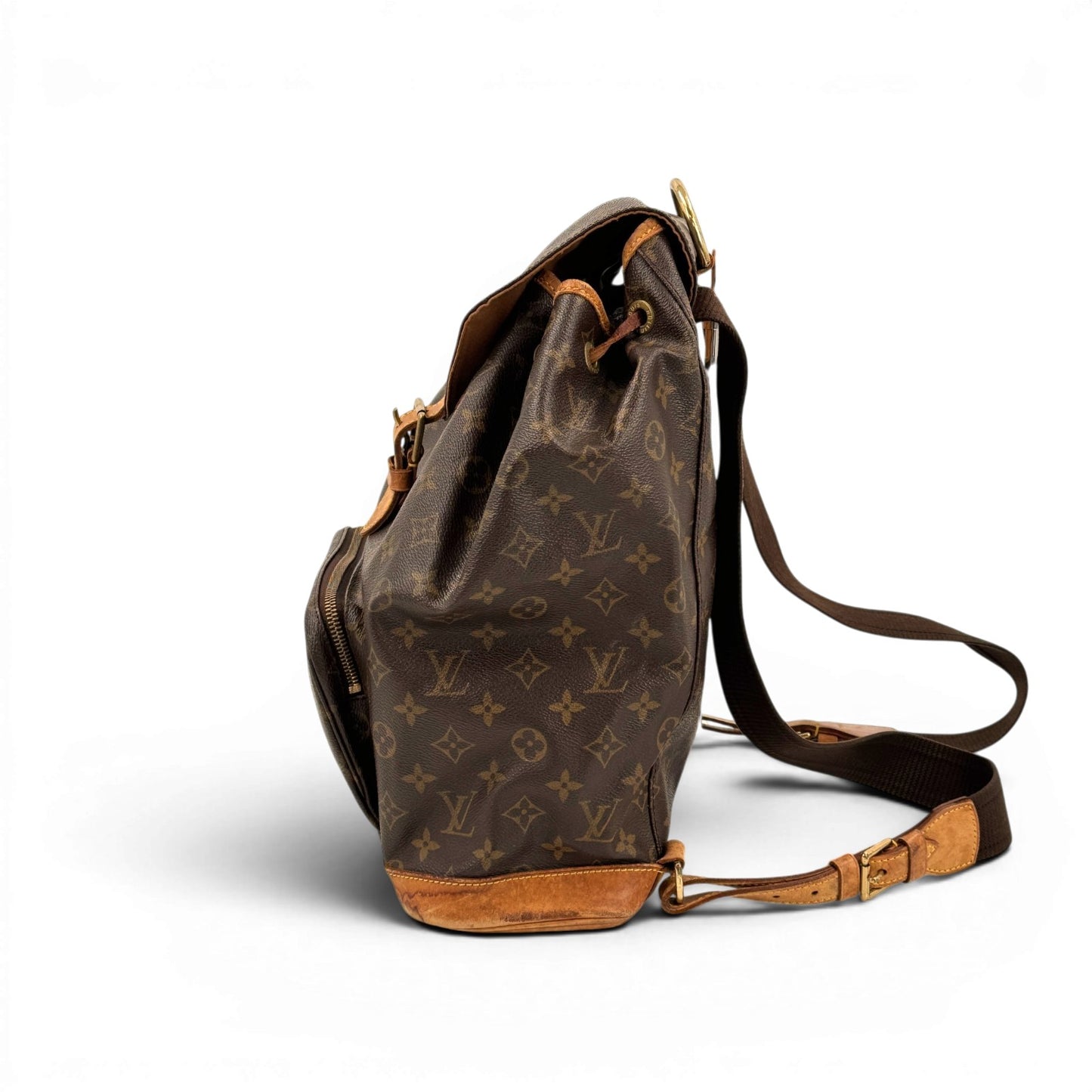 LOUIS VUITTON モンスリGM モノグラムキャンバス ブラウン リュックサック M51135
