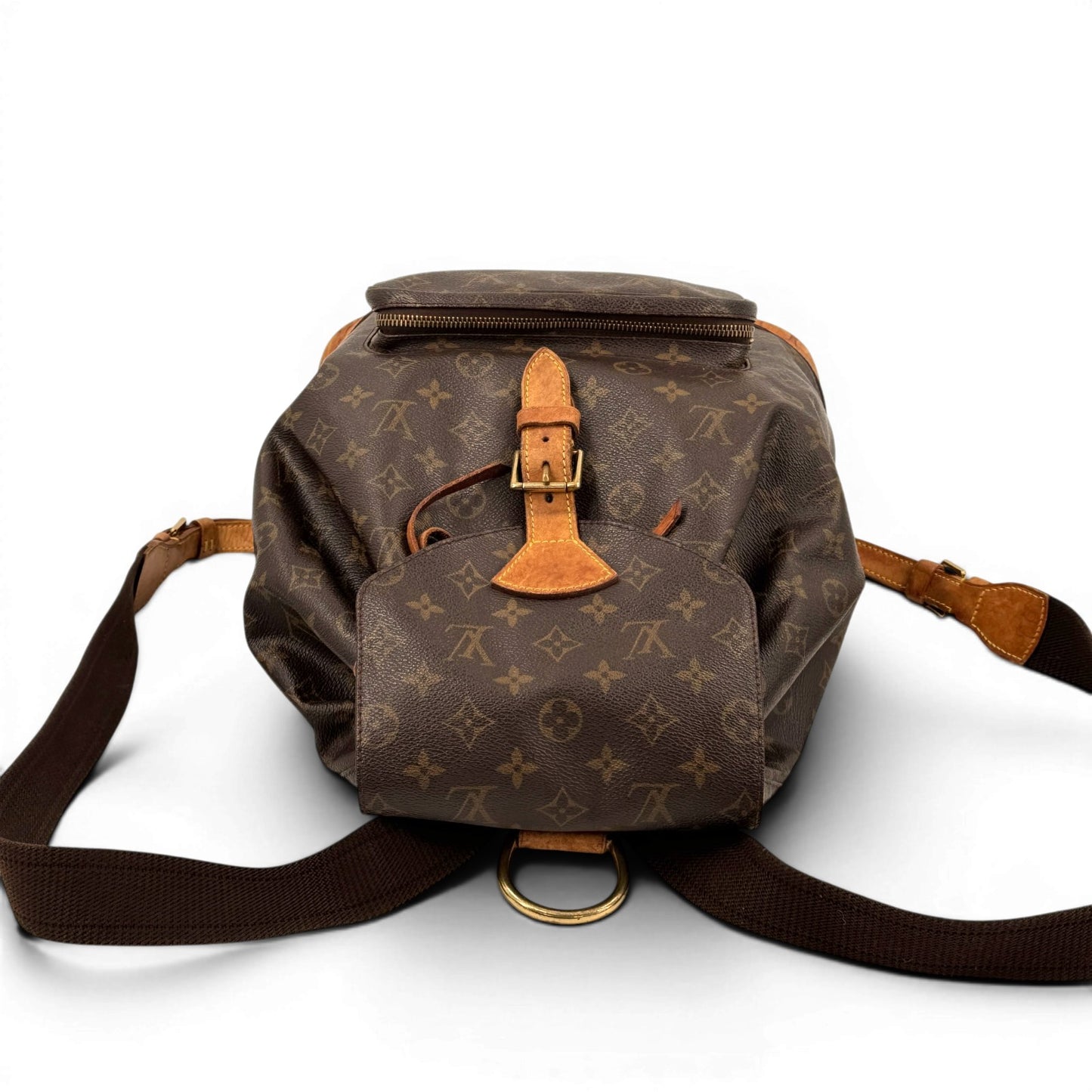 LOUIS VUITTON モンスリGM モノグラムキャンバス ブラウン リュックサック M51135