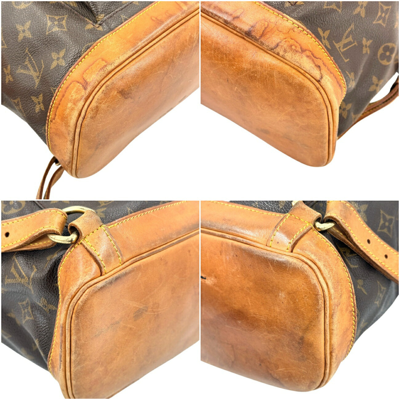 LOUIS VUITTON モンスリGM モノグラムキャンバス ブラウン リュックサック M51135