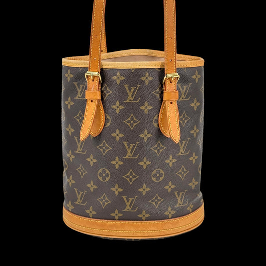 LOUIS VUITTON バケットPM モノグラムキャンバス ブラウン ショルダーバッグ M42238