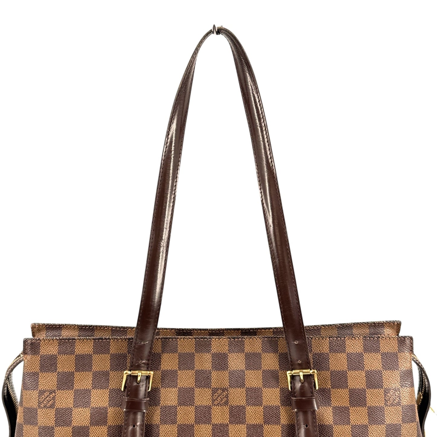 LOUIS VUITTON チェルシー ダミエ エベヌ キャンバス ブラウン トートバッグ N51119