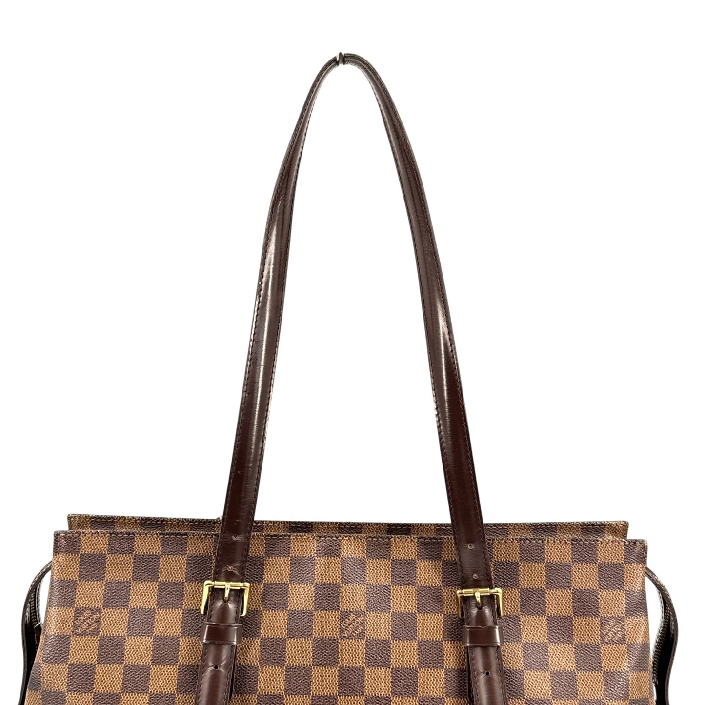 LOUIS VUITTON チェルシー ダミエ エベヌ キャンバス ブラウン トートバッグ N51119