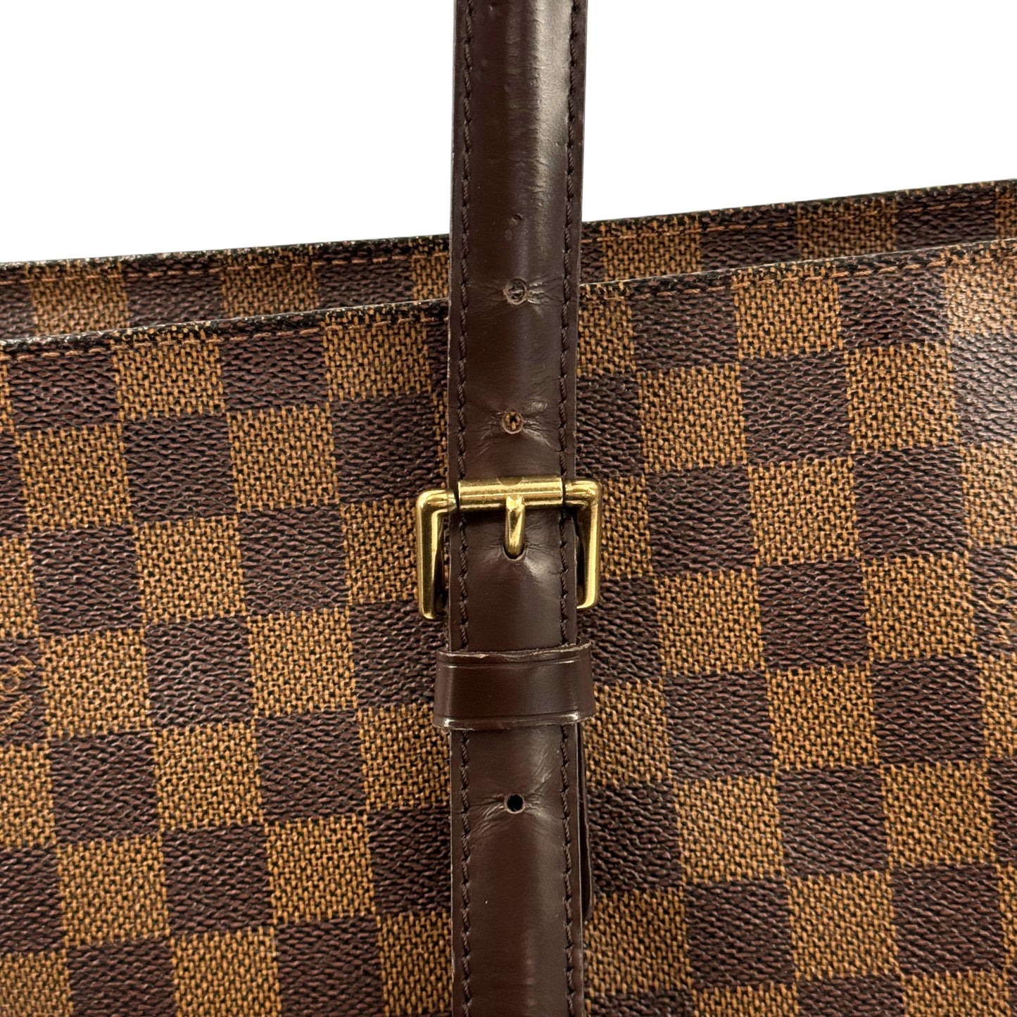 LOUIS VUITTON チェルシー ダミエ エベヌ キャンバス ブラウン トートバッグ N51119
