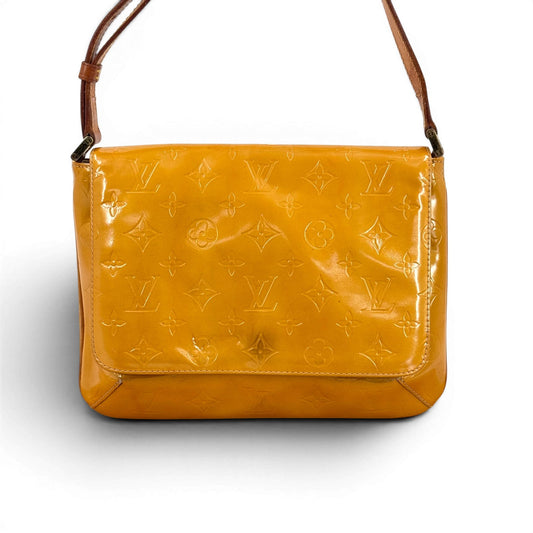 LOUIS VUITTON トンプソンストリート ヴェルニ イエロー ショルダーバッグ M91071