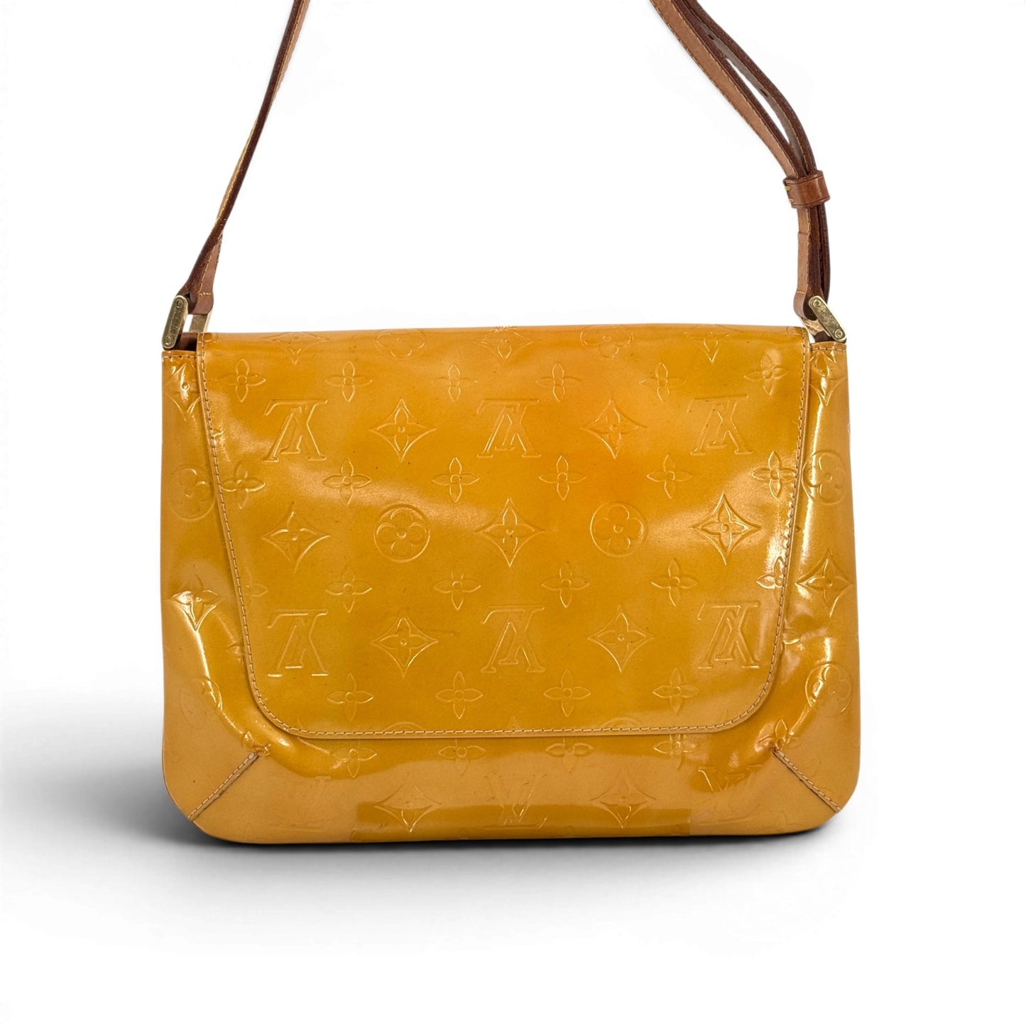 LOUIS VUITTON トンプソンストリート ヴェルニ イエロー ショルダーバッグ M91071