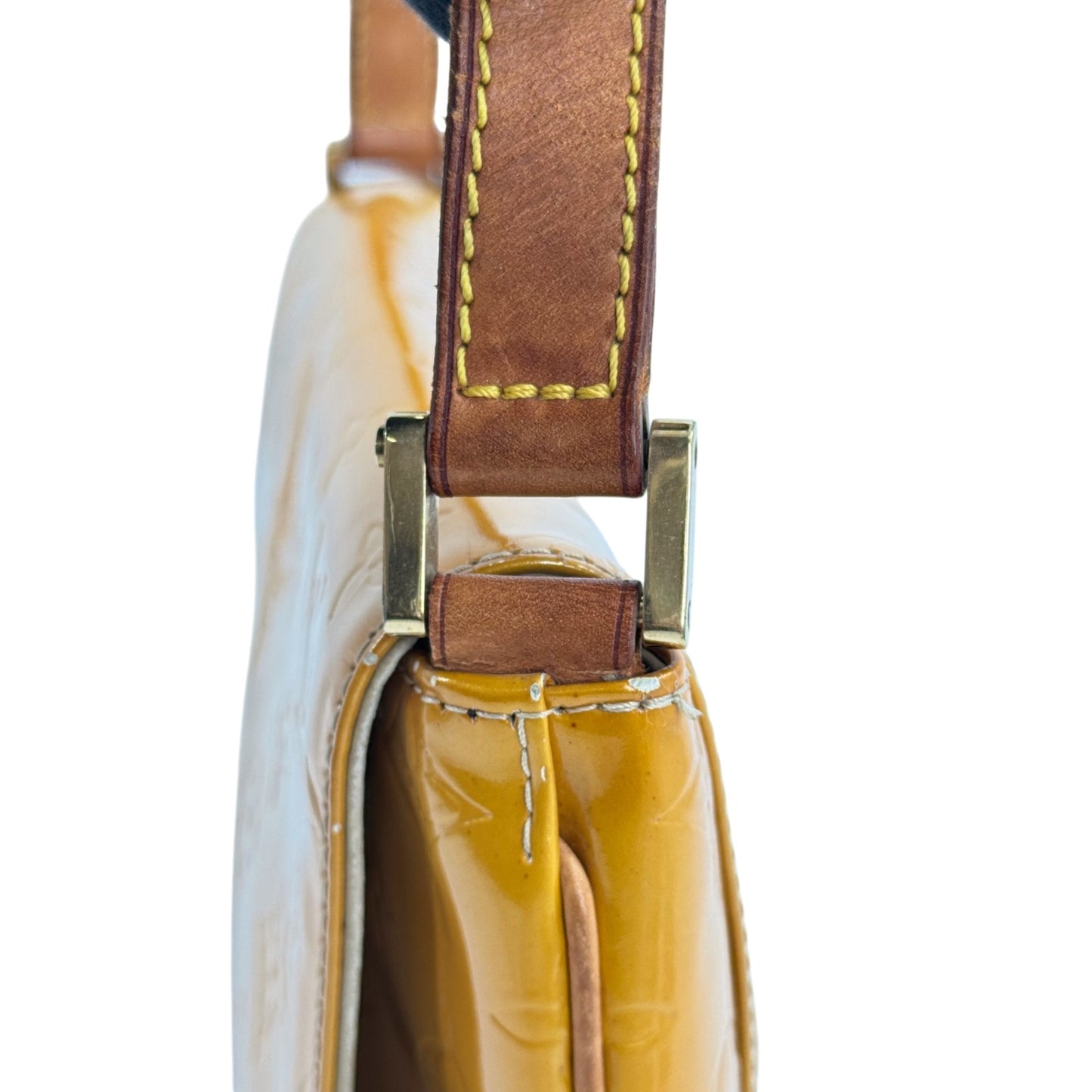 LOUIS VUITTON トンプソンストリート ヴェルニ イエロー ショルダーバッグ M91071