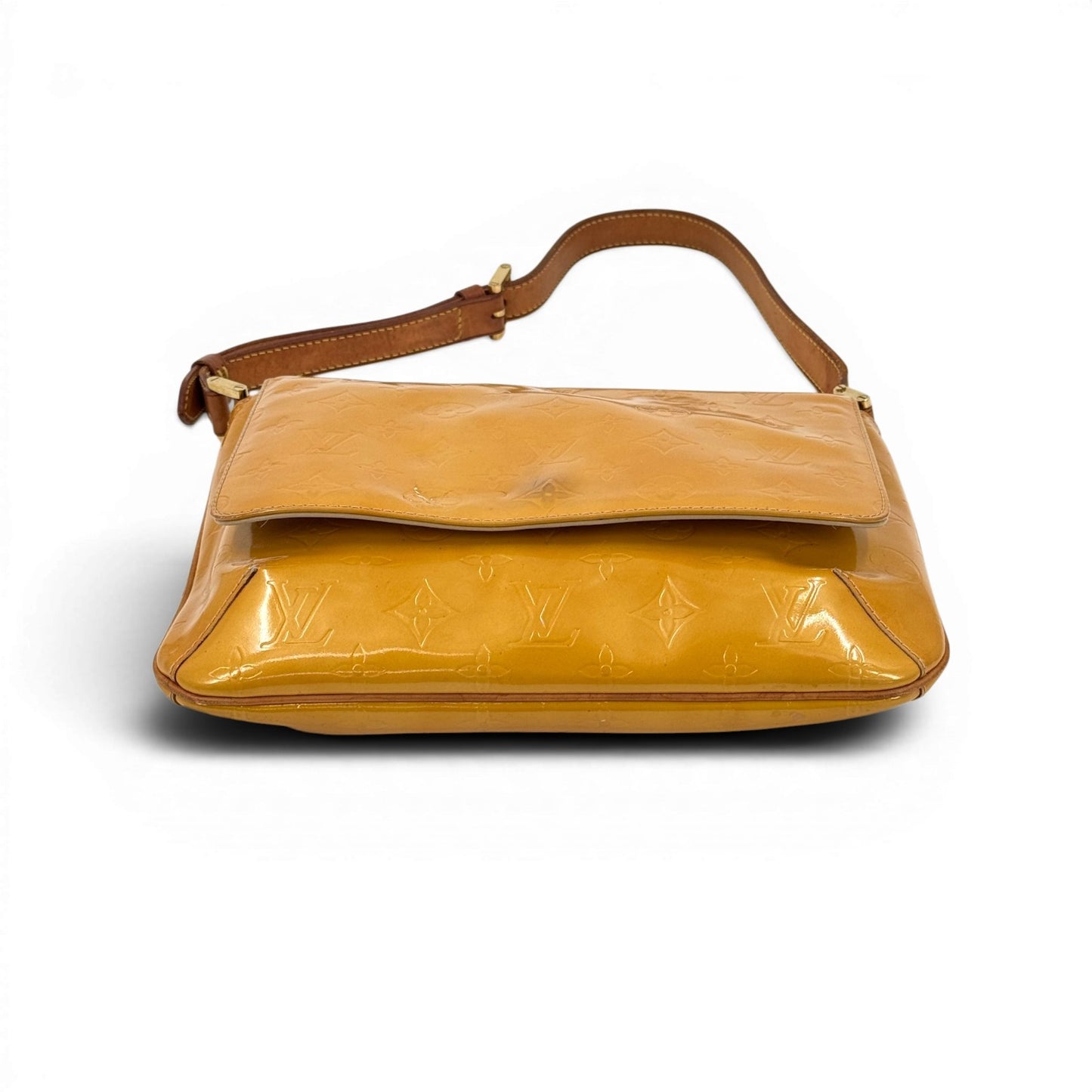 LOUIS VUITTON トンプソンストリート ヴェルニ イエロー ショルダーバッグ M91071