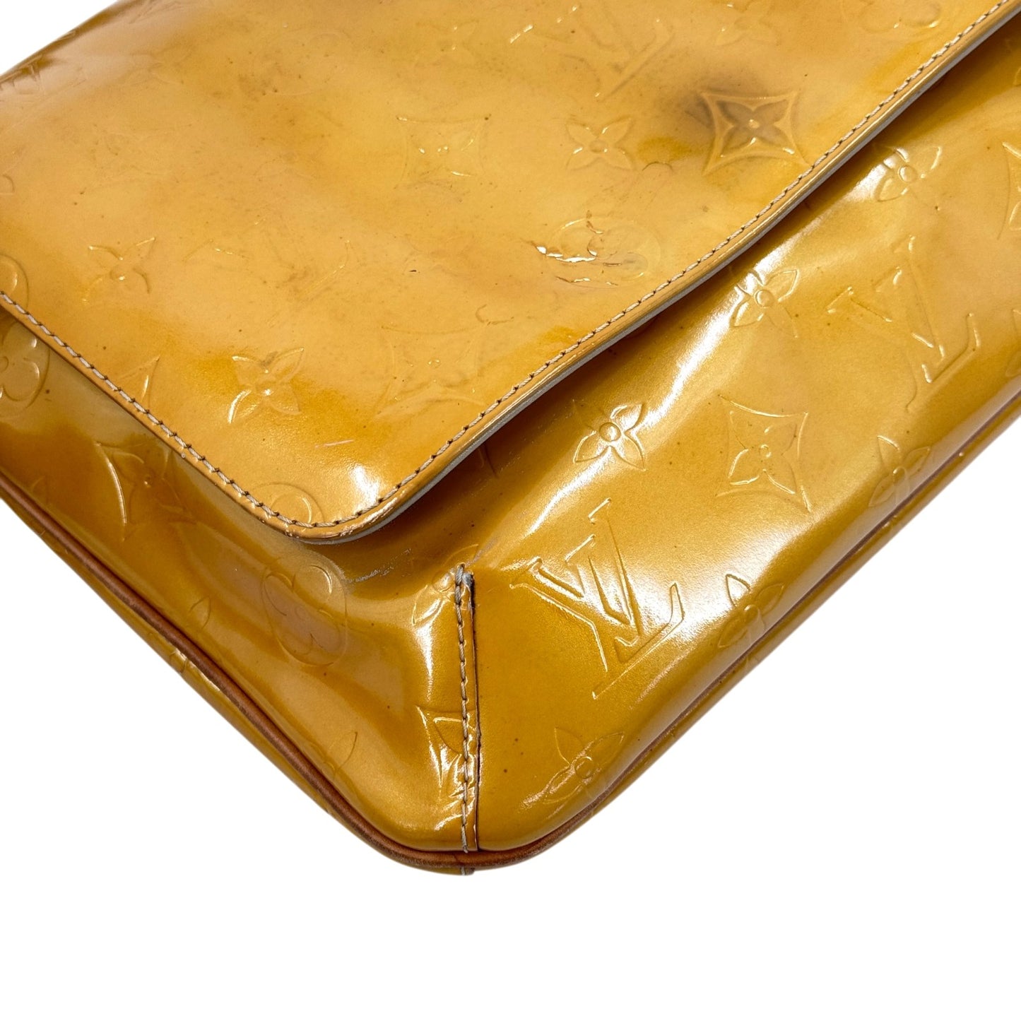 LOUIS VUITTON トンプソンストリート ヴェルニ イエロー ショルダーバッグ M91071