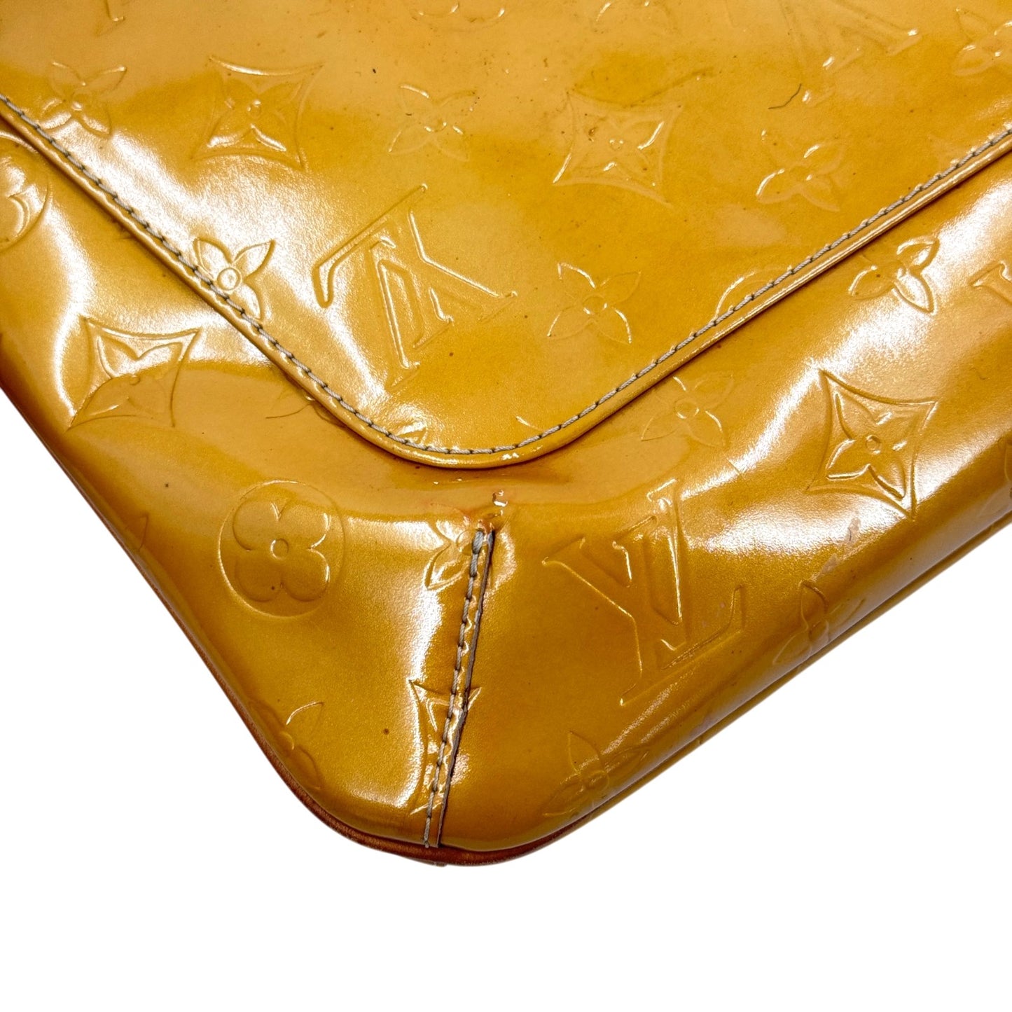 LOUIS VUITTON トンプソンストリート ヴェルニ イエロー ショルダーバッグ M91071