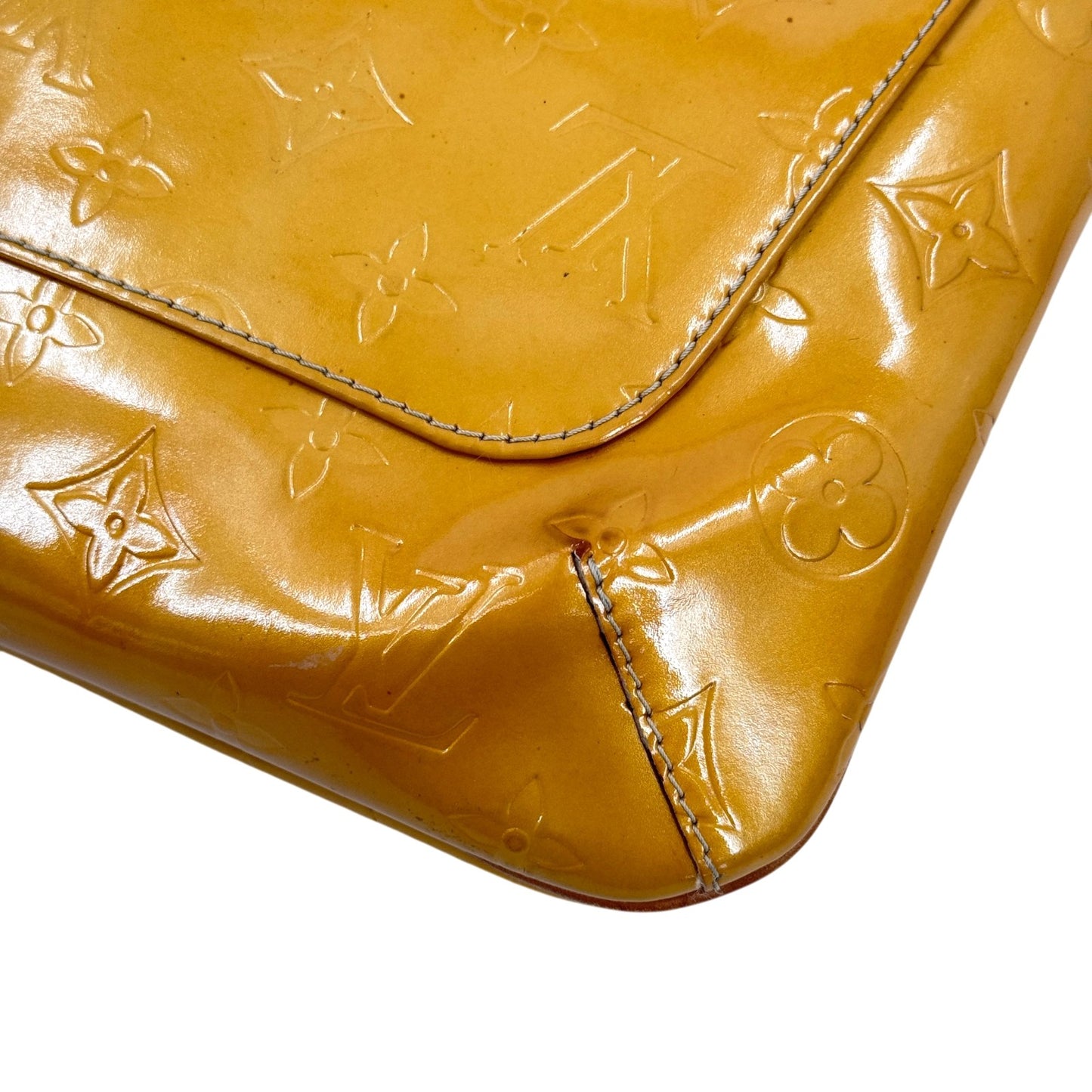 LOUIS VUITTON トンプソンストリート ヴェルニ イエロー ショルダーバッグ M91071