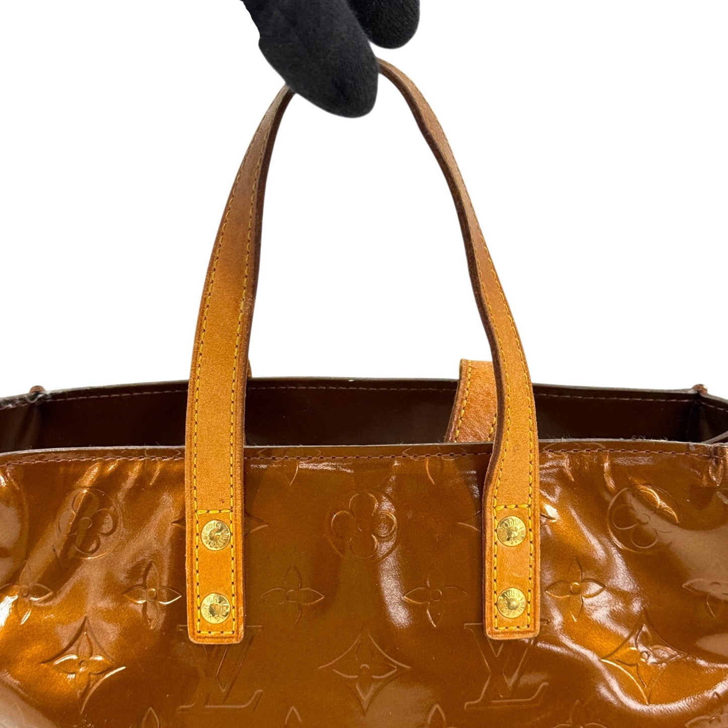 LOUIS VUITTON リードPM ヴェルニ ブロンズ ハンドバッグ M91145 Y2K