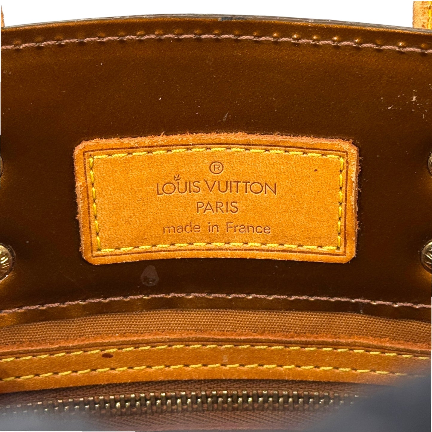 LOUIS VUITTON リードPM ヴェルニ ブロンズ ハンドバッグ M91145 Y2K