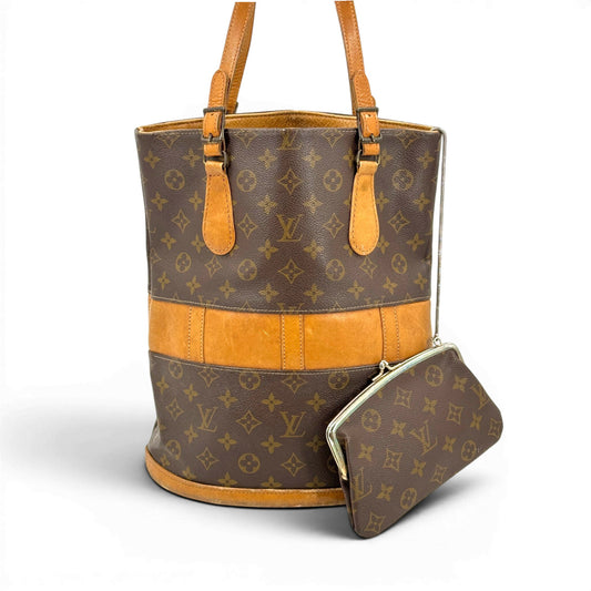 LOUIS VUITTON バケットGM モノグラム ブラウン トートバッグ M42236