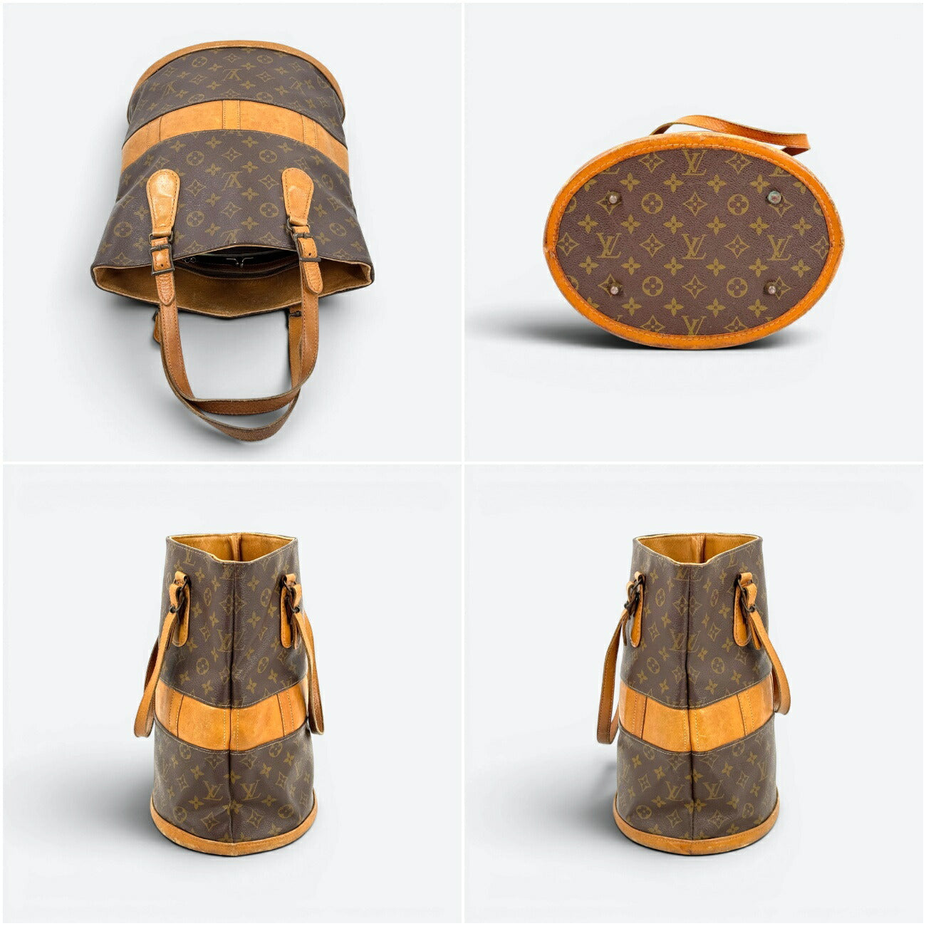 LOUIS VUITTON バケットGM モノグラム ブラウン トートバッグ M42236