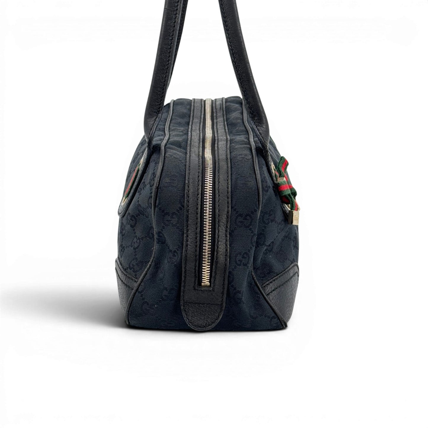 GUCCI プリンシー ミニボストン GGキャンバス ダークブルー 161720 シェリーライン