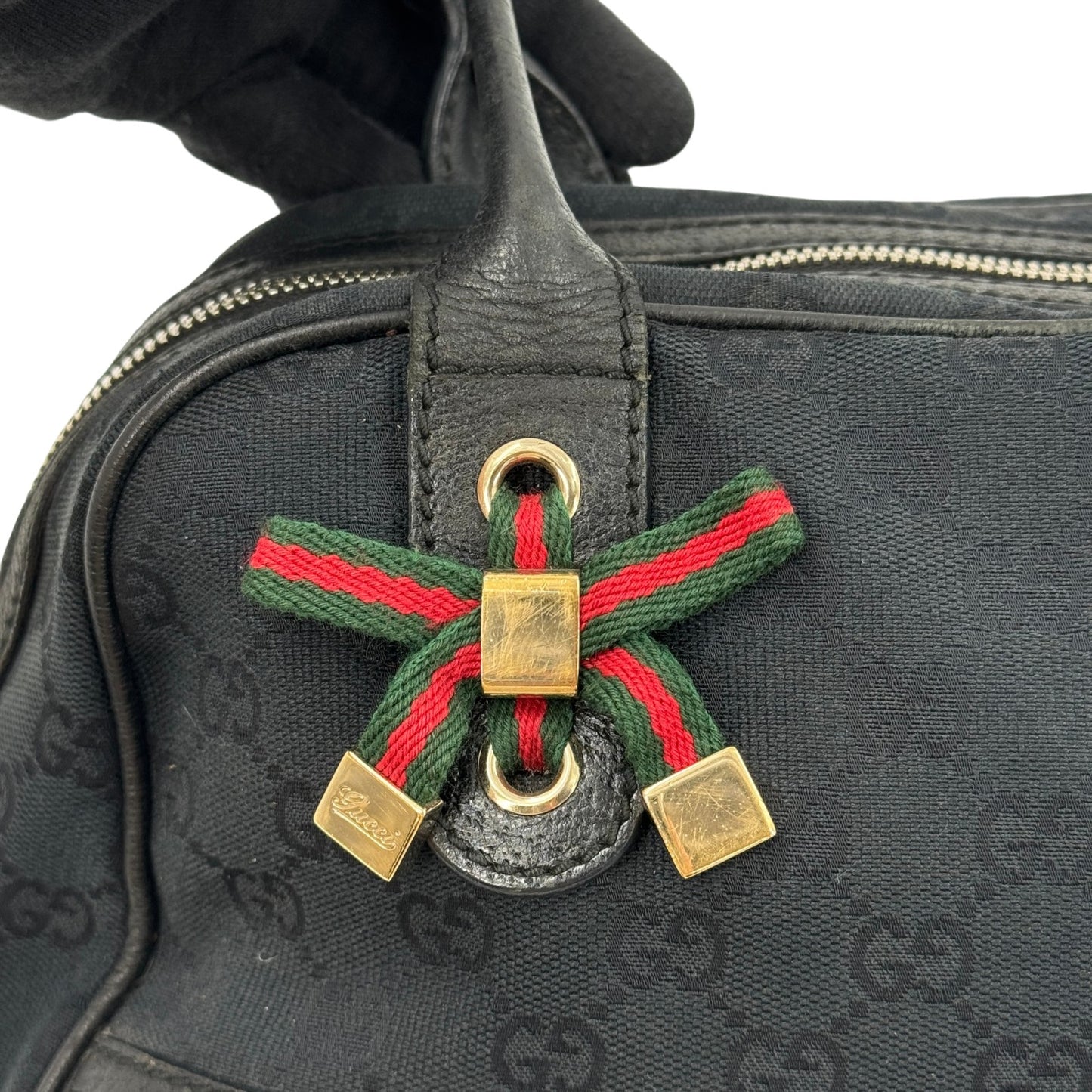 GUCCI プリンシー ミニボストン GGキャンバス ダークブルー 161720 シェリーライン