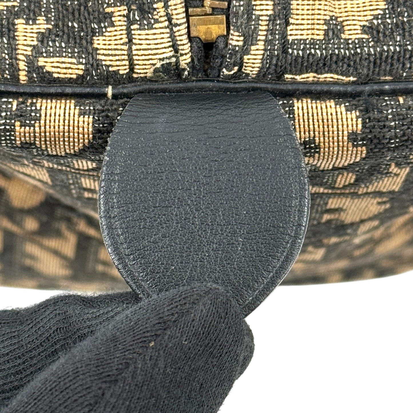 DIOR トロッター キャンバス ネイビー ミニボストンバッグ ヴィンテージ