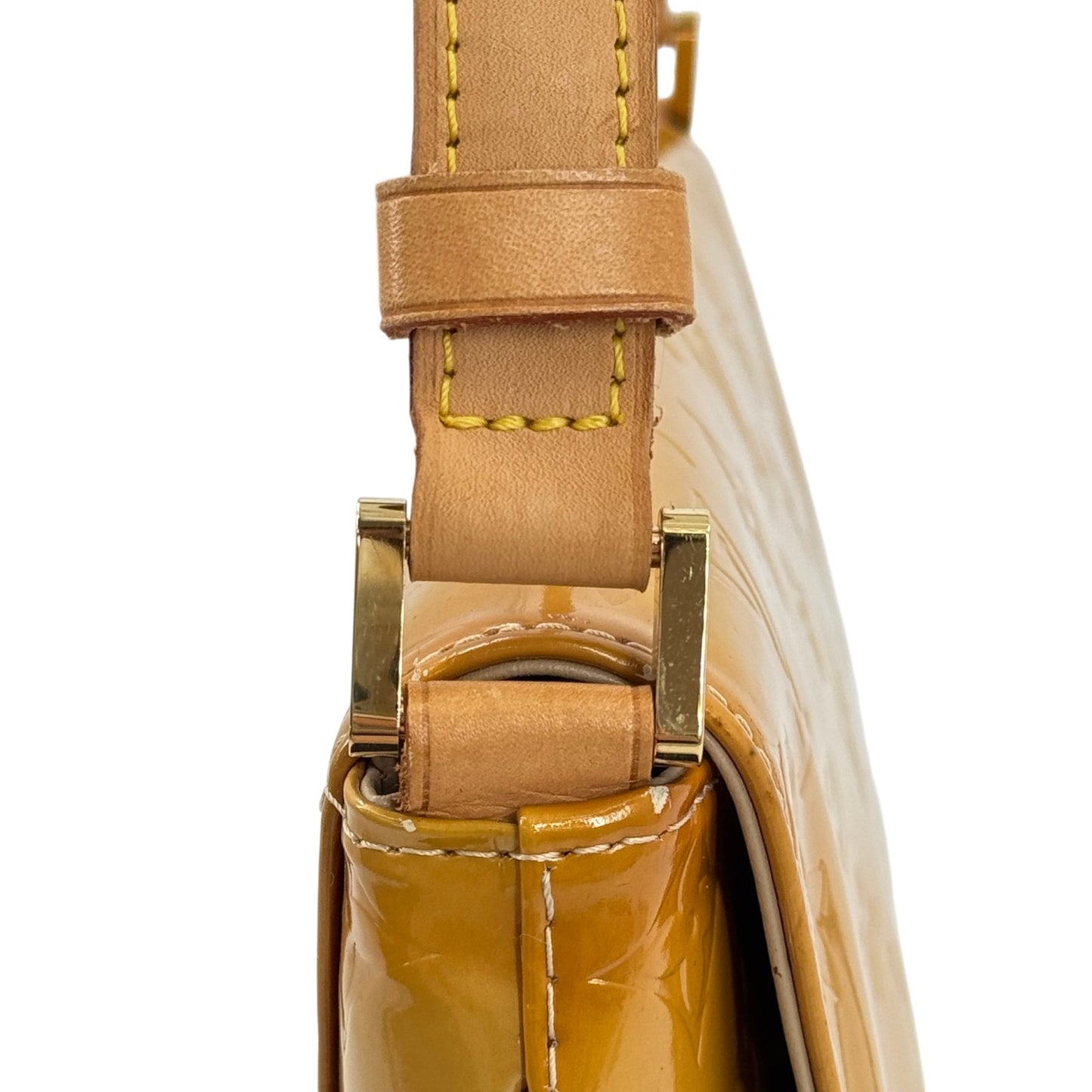 LOUIS VUITTON トンプソンストリート モノグラムヴェルニ イエロー ショルダーバッグ M91071