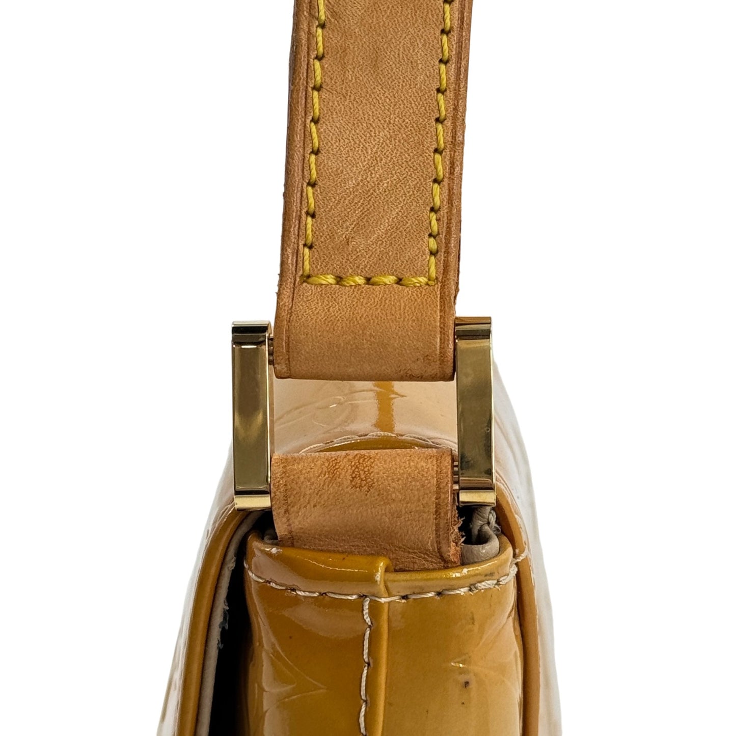 LOUIS VUITTON トンプソンストリート モノグラムヴェルニ イエロー ショルダーバッグ M91071