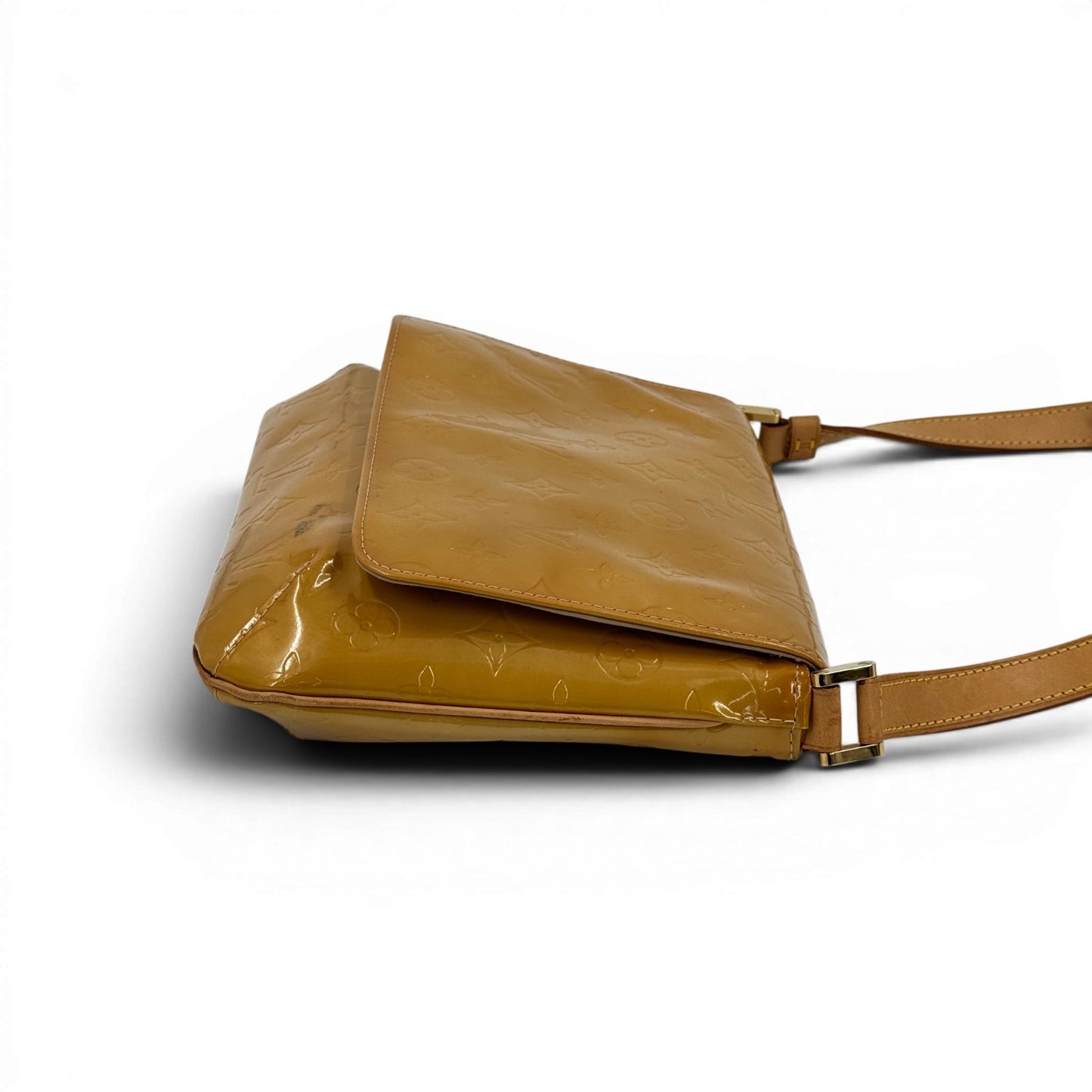 LOUIS VUITTON トンプソンストリート モノグラムヴェルニ イエロー ショルダーバッグ M91071