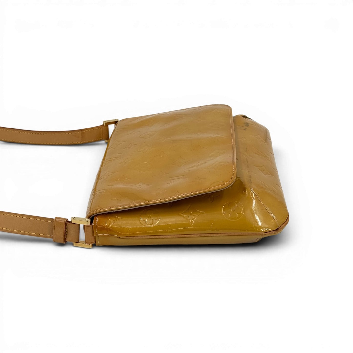 LOUIS VUITTON トンプソンストリート モノグラムヴェルニ イエロー ショルダーバッグ M91071