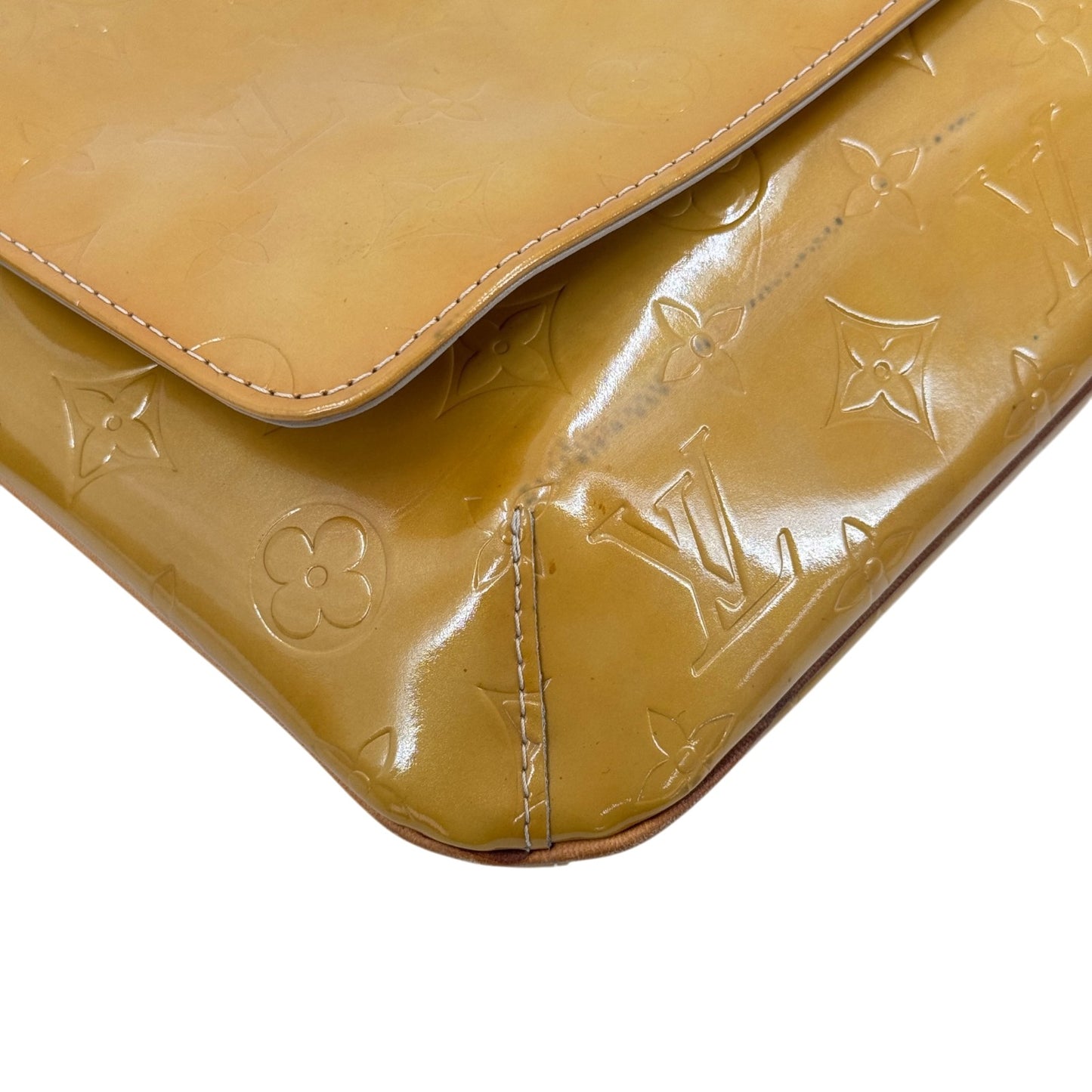 LOUIS VUITTON トンプソンストリート モノグラムヴェルニ イエロー ショルダーバッグ M91071