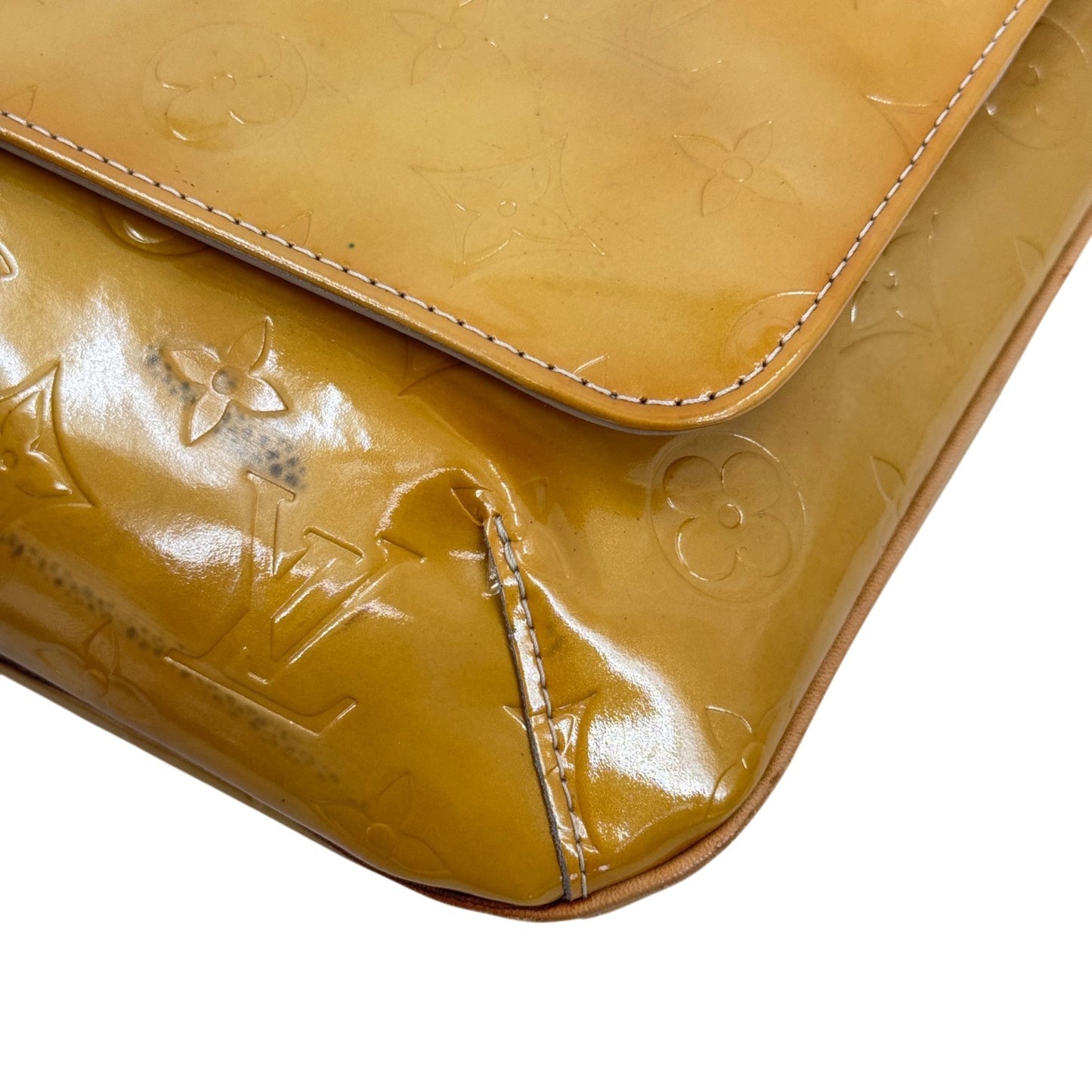 LOUIS VUITTON トンプソンストリート モノグラムヴェルニ イエロー ショルダーバッグ M91071